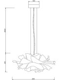 Lampa wisząca PEONY biała 50 cm