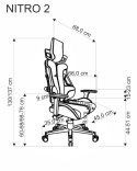 NITRO 2 fotel gabinetowy tkanina, popielaty / czarny