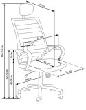 SOCKET fotel pracowniczy biało-czarny