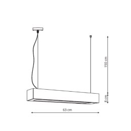 Ibros wiszący biały średni 18W IP20 CCT Light Prestige