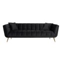 RICHMOND sofa HUXLEY ANTRACIET - welur, szczotkowane złoto