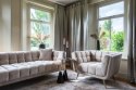 RICHMOND sofa HUXLEY KHAKI - welur, szczotkowane złoto