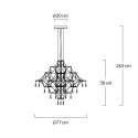 Lampa wisząca CONSTELATION 77 - LED, stal szczotkowana