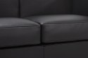 Sofa trzyosobowa SOFT LC2 czarna - włoska skóra naturalna, metal