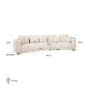 RICHMOND sofa czteroosobowa LUSSO beżowa