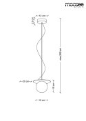 MOOSEE lampa wisząca HALO - złota