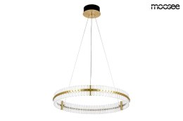 MOOSEE lampa wisząca SATURNUS 85 złota - LED, kryształ, stal szczotkowana