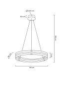 MOOSEE lampa wisząca SATURNUS 85 złota - LED, kryształ, stal szczotkowana