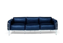 Sofa 3-osobowa Soft GC czarna skóra