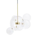 Lampa wisząca CAPRI 6 złota - 60 LED, alumiumium, szkło