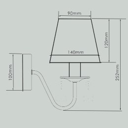 Mona kinkiet czarna Light Prestige