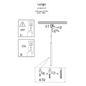 Lungo 1 złota wisząca do szynoprzewodu 3F Light Prestige