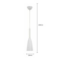 Lampa wisząca Solin 1 biała 1xE27 Light Prestige