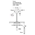 Lampa wisząca Vetro 5 srebrna 5xE14 Light Prestige