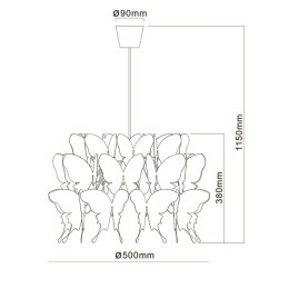 Farfalla 1 wisząca niebieska Light Prestige