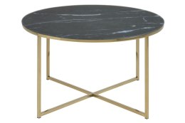 Stolik kawowy Alisma okrągły Gold/black marble