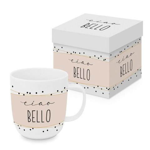 „Ciao Bello"Kubek Porcelanowy w Ozdobnym Pudełku 400 ml