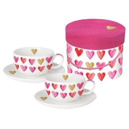 Aquarell Hearts Kpl. 2 filiżanek w pudełku 200ml