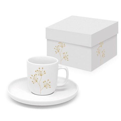 Czyste Złoto Filiżanka Porcelanowa w Ozdobnym Pudełku 90 ml