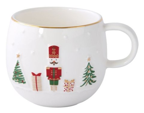 Magia Świąt Dziadek do Orzechów Kubek Porcelanowy w Ozdobnym Pudełku 400 ml