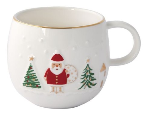 Magia Świąt Mikołaj Kubek Porcelanowy w Ozdobnym Pudełku 400 ml