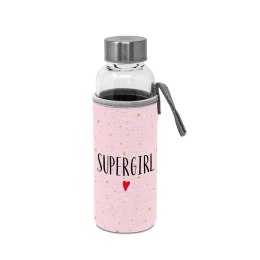 Supergirl Butelka z Ochraniaczem Różowa 350 ml