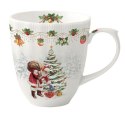 Święty Mikołaj i Choinka Kubek Porcelanowy w Ozdobnym Pudełku 370 ml