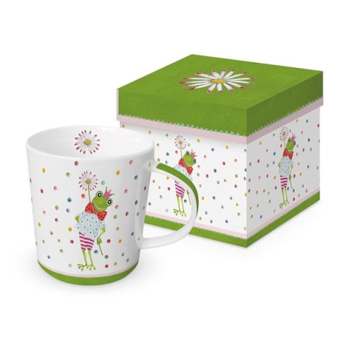 Wesoła Żaba Kubek Porcelanowy w Ozdobnym Pudełku 350 ml