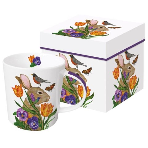 Wiosenny Królik Kubek Porcelanowy w Ozdobnym Pudełku 350 ml