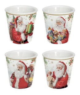 Santa Zestaw 4 różnych porcelanowych filiżanek do