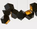 Lampa wisząca NEW GEOMETRY-14 czarno złota 142 cm