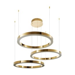 Lampa wisząca CIRCLE 60+80+100 LED złoty połysk na 1 podsufitce