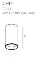 LAMPA SUFITOWA CHIP CZARNY 4000K 8W