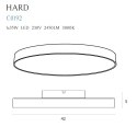 LAMPA SUFITOWA HARD Z PILOTEM