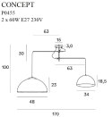 LAMPA WISZĄCA CONCEPT CZARNA