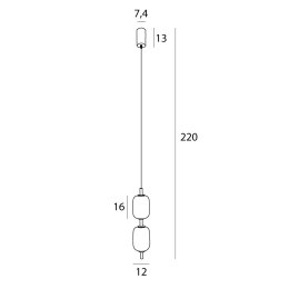 LAMPA WISZĄCA ELENA 8W