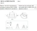 OPRAWA WPUSTOWA BELLATRIX BATH BIAŁA IP54- BEZ MODUŁU ŚWIETLNEGO LED H0112