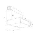 LAMPA MAGNETYCZNA ŁAMANA SYSTEM ON/OFF 6W 323LM 3000K