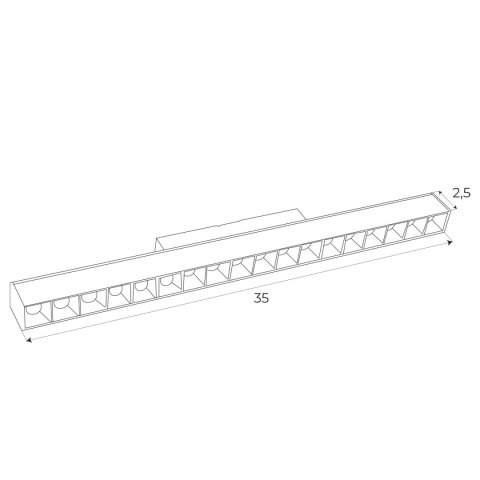 LAMPA MAGNETYCZNA LINIOWA SYSTEM DALI 18W 1049LM 3000K