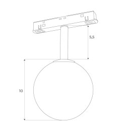 LAMPA MAGNETYCZNA SYSTEM DALI 6W 525LM 3000K