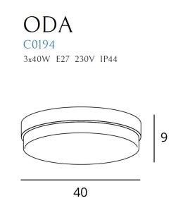 LAMPA SUFITOWA ODA CZARNA