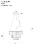 LAMPA WISZĄCA MONACO Ø 42 cm