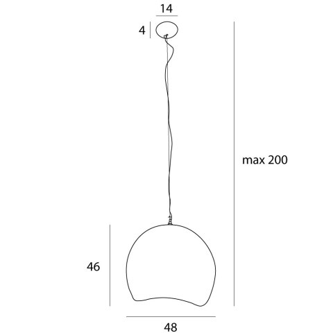 LAMPA WISZĄCA PIERRE 48CM