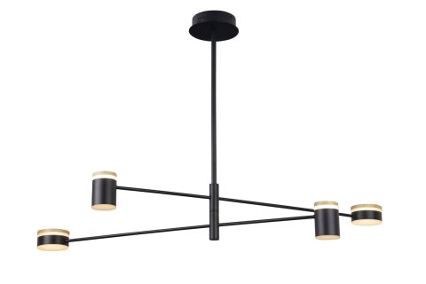 LAMPA WISZĄCA PUMA LED 4x 7W BK/WD