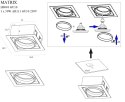 OPRAWA WPUSTOWA MATRIX I CZARNA AR111 GU10 230V