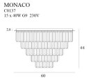 PLAFON MONACO Ø 60 cm