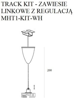 TRACK KIT ZAWIESZENIE LINKOWE Z REGULACJĄ 2,0 m białe