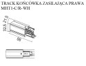 TRACK KOŃCÓWKA ZASILAJĄCA prawa biała