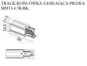 TRACK KOŃCÓWKA ZASILAJĄCA prawa czarna