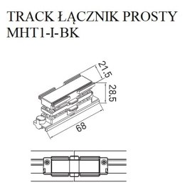 TRACK ŁĄCZNIK WEWNĘTRZNY czarny